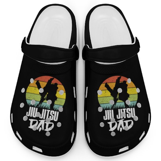 Jiu-Jitsu Dad BJJ Father Vintage Martial Arts MMA Clogs