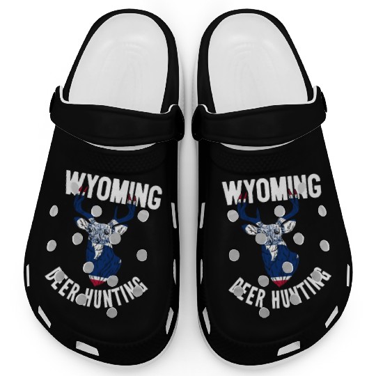 Wyoming Deer Hunting Buck Stag Hunter Clogs