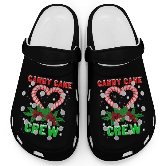 Candy Cane Crew Christmas Sweets Family Matching Clogs