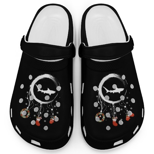 Winter dreamcatcher Christmas Tiger shark Clogs