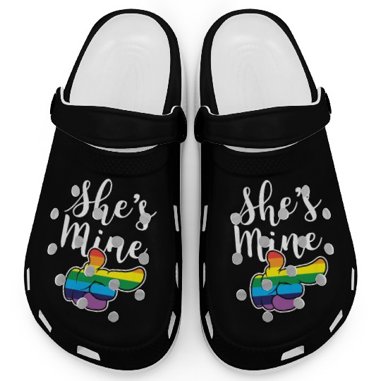 Matching Lesbian Couple She's Mine Part2 Clogs