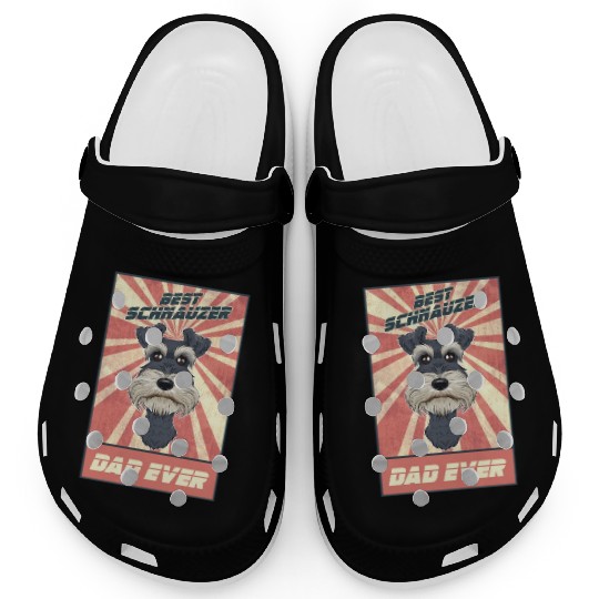 Best Miniature Schnauzer Dad Ever I Schnauzer Clogs