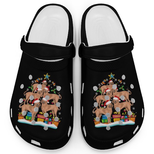 Corgi Christmas Tree Santa Hat Dog Lover Xmas Clogs