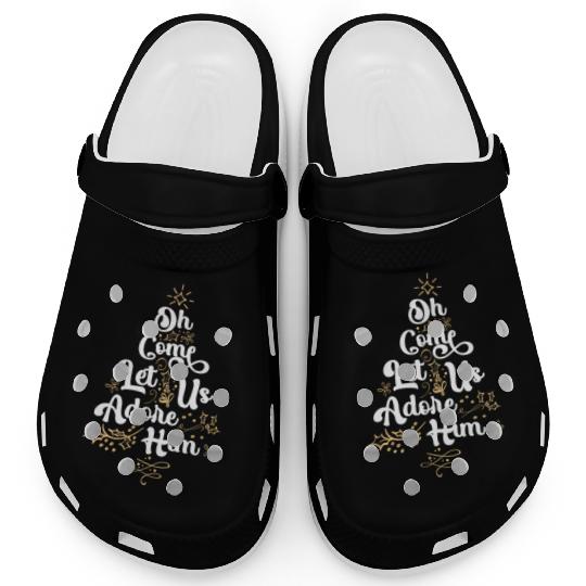 Oh Come Let Us Adore Him Religious Jesus Clogs