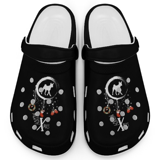 dog dreamcatcher Christmas Basenji Clogs
