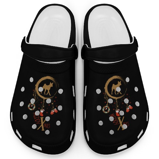dog dreamcatcher Christmas Basenji Clogs
