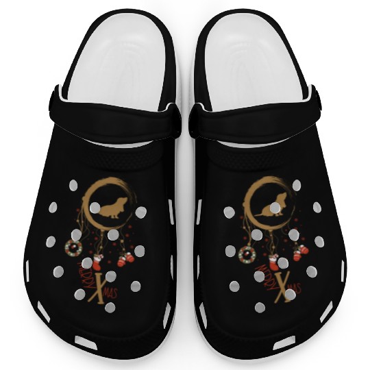 dog dreamcatcher Christmas Basset Hound Clogs