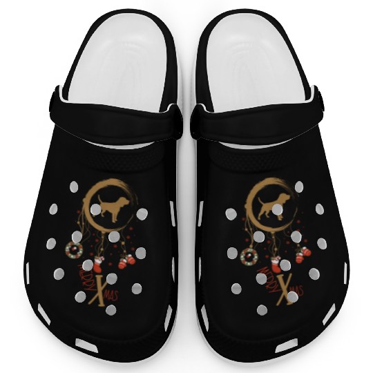 dog dreamcatcher Christmas Beagle Clogs
