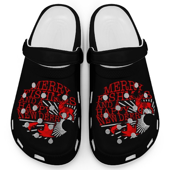 Christmas Clogs, Merry Fishmas And Happy New Deer