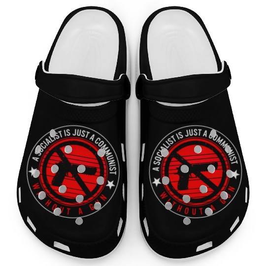 Socialist Is Just A Communist Gun Clogs,