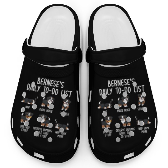 Bernese Mountain Dog Daily To Do List Clogs