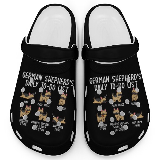German Shepherd Daily To Do List Clogs