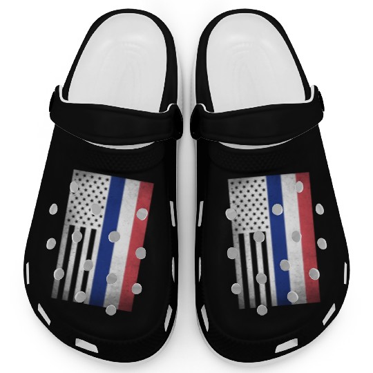 France Design for proud French Americans Clogs