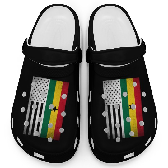 Ghana Design for proud Ghanaian Americans Clogs