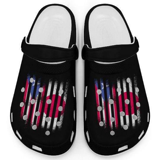 Puerto Rico Flag Japan Grown Country Flags Stripes Clogs