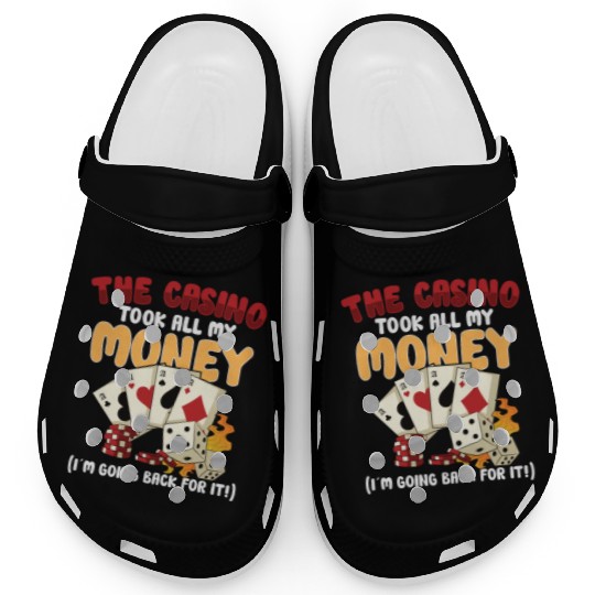 Poker Casino Poker Player Gambling Roulette Gift Clogs