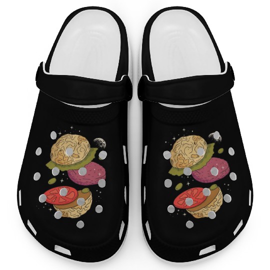 Planets burger vegetables Planets burger vegetable Clogs