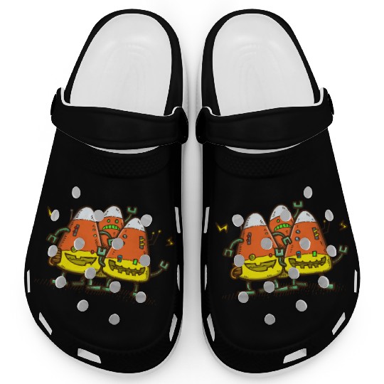 Candy Corn Bots Clogs