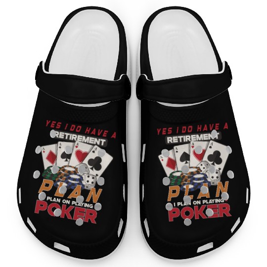 Poker Casino Poker Player Gambling Roulette Gift Clogs
