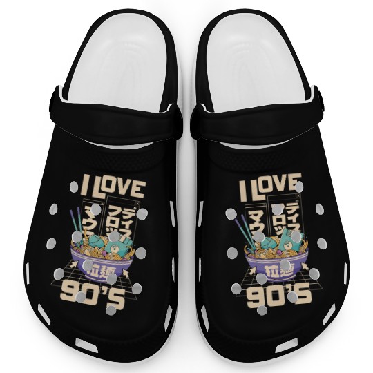 1990's 90s I Heart Nineties I Love the 90's Old Clogs