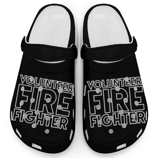 Volunteer Fire Fighter On Back Fireman Firefighter Clogs