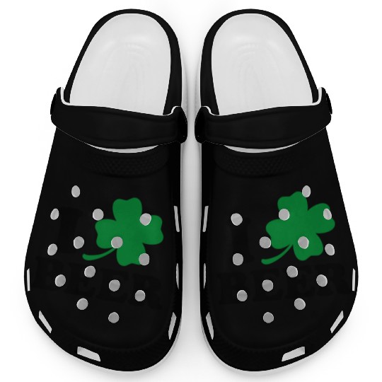 I Love Beer St Patricks Day Clogs