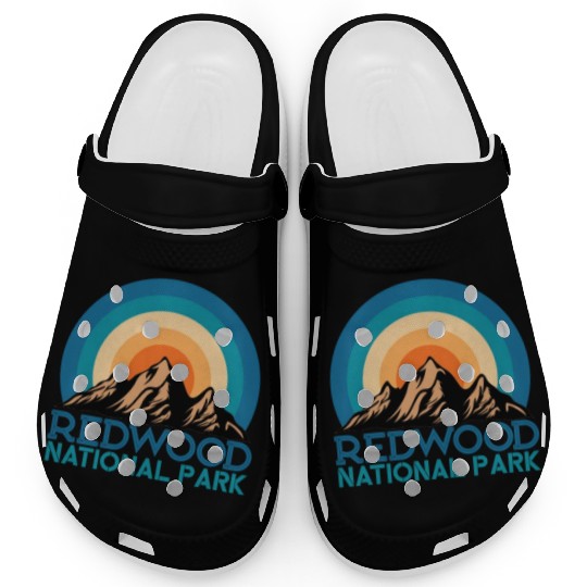 Cool Vintage Retro Redwood National Park Mountain Clogs