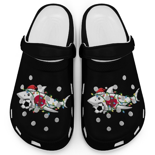 Christmas Clogs, Santa Shark Soccer Jersey
