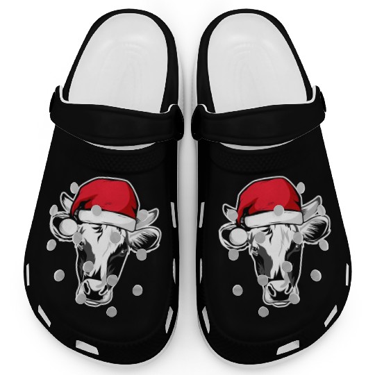Christmas Animals Cattle Xmas Farmer Clogs