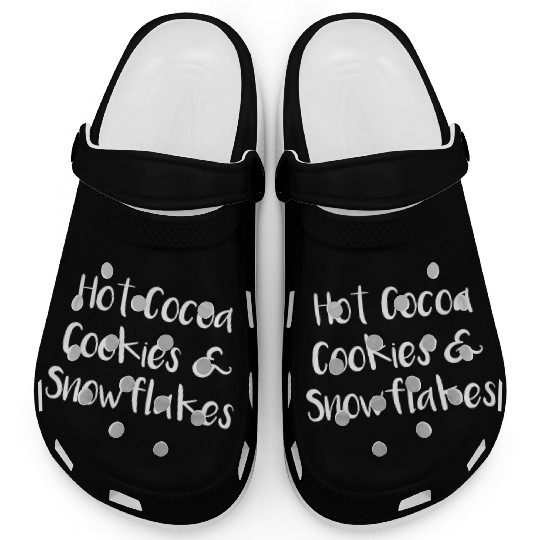 Hot Cocoa Cookies and Snowflakes Clogs