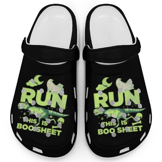 RUN THIS IS BOO SHEET RUNNING DINOSAUR REX GAME Clogs