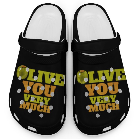 Olive I love You Very Much - Love Veggies Clogs