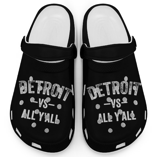 Detroit Vs All Y'All Funny Michigan Sports Clogs