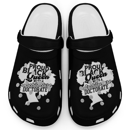 Black Queen With Architecture Doctorate Phd Clogs