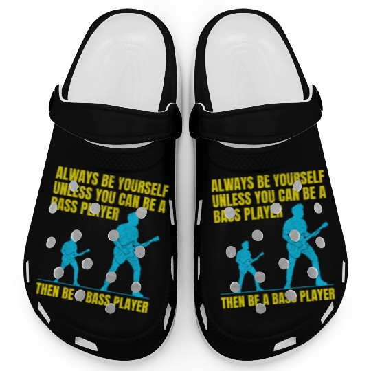 Bass Guitar Player Music Musician Bassist Funny Clogs