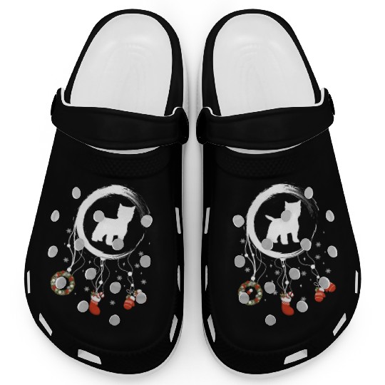 dog dreamcatcher Christmas West Highland Terrier Clogs