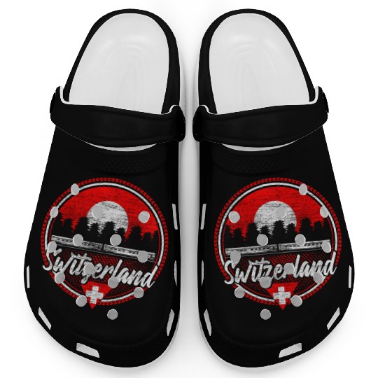 Switzerland Swiss Flag Gift Clogs