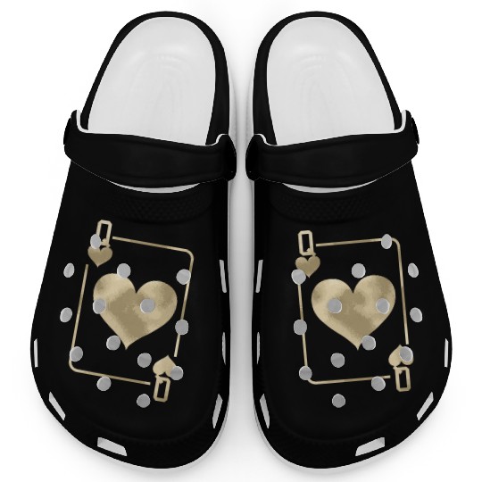 Queen Of Hearts Playing Card Halloween Clogs