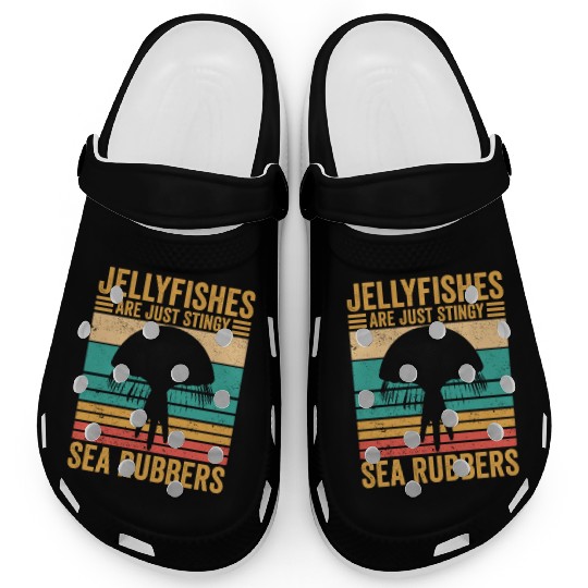 Funny Jellyfish Are Just Stingy Sea Rubbers Retro Clogs