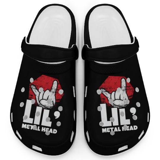 Rock Sign Rock Hand Little Metal Kid Music Lover Clogs