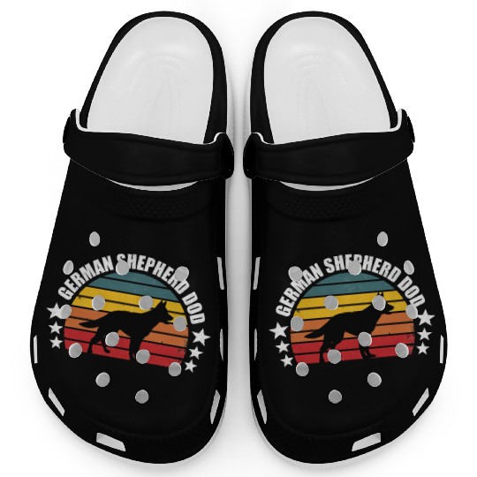 German Shepherd Dog vintage dog lovers Clogs