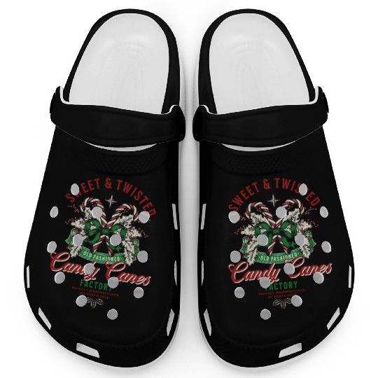 Sweet and Twisted Candy Canes Clogs