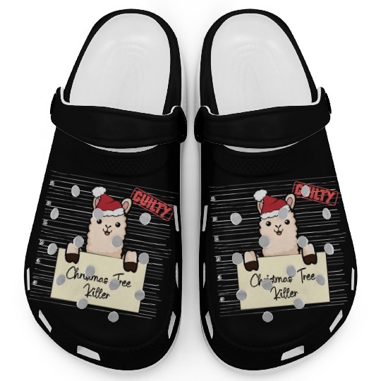 Llama christmas funny prison Clogs