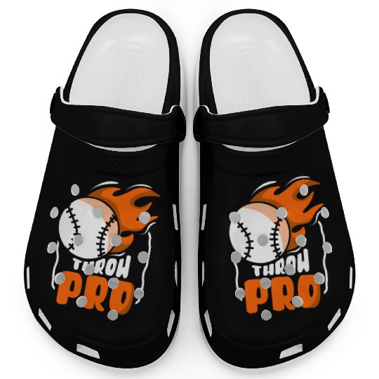 Throw Pro Baseball Pitcher Hobby Player Sayings Clogs