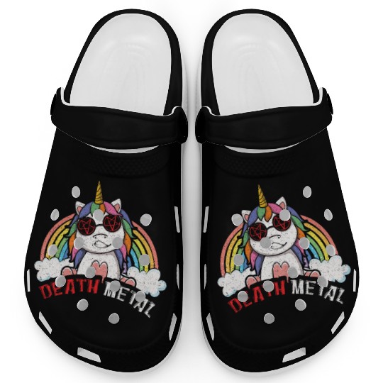 Satan Rainbow Unicorn Love Metal Music Heavy Rock Clogs