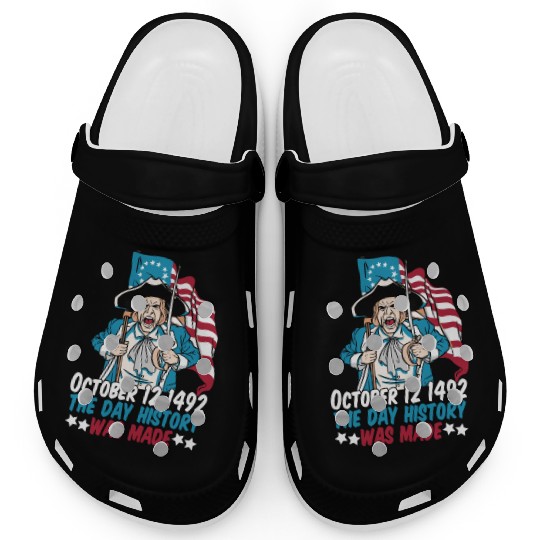 Columbus Day 1492 Us Flag Clogs