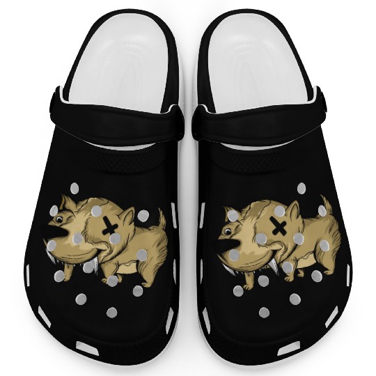 Funny Scary Brown Dog Owners Pet Lover Gift Ideas Clogs