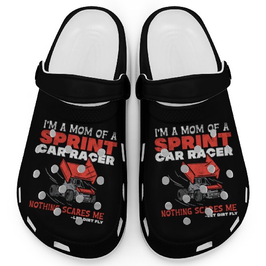 Mom Of A Sprint Car Racer Race Day Driver Mother Clogs