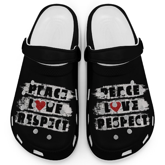 PEACE LOVE RESPECT Clogs