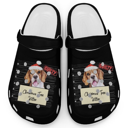 Beagle christmas funny prison Clogs